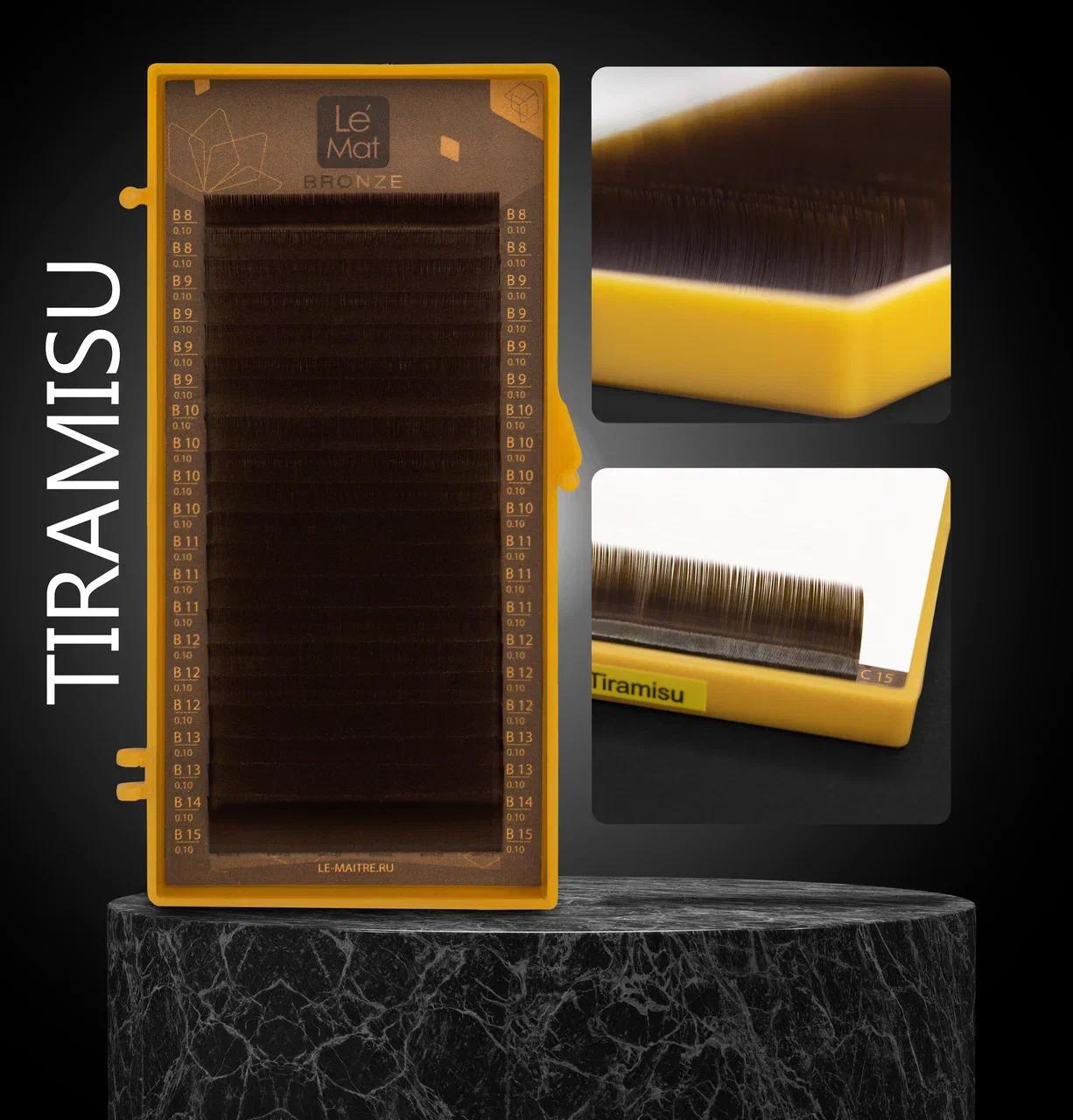 Extensions de cils marron Tiramisu 20 lignes MIX - Gamme BRONZE