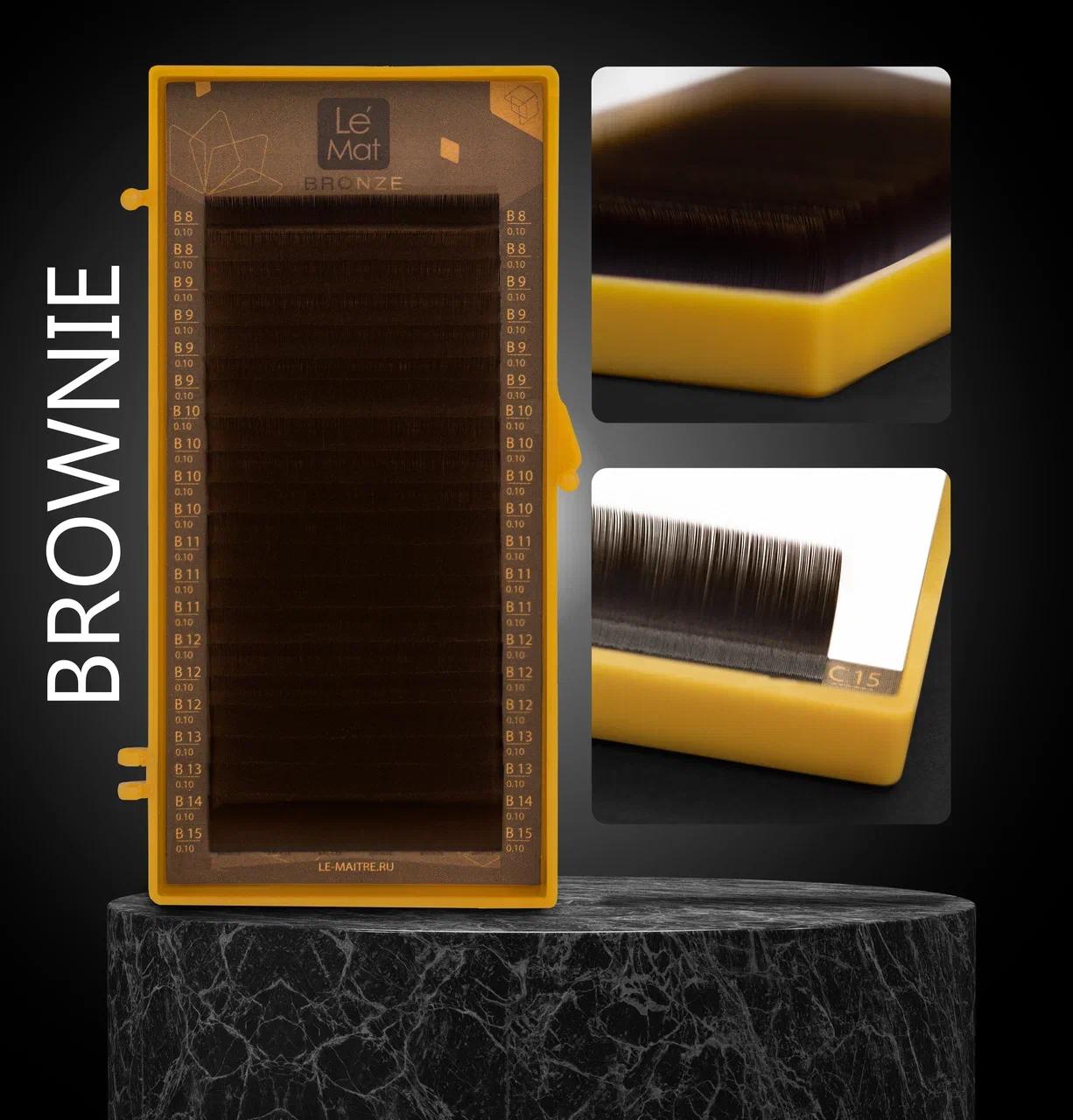 Extensions de cils marron Dark chocolate 20 lignes MIX - Gamme BRONZE