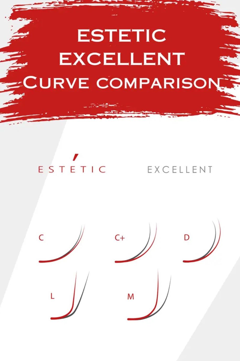 Extensions de cils "ESTETIC" 16 lignes MIX